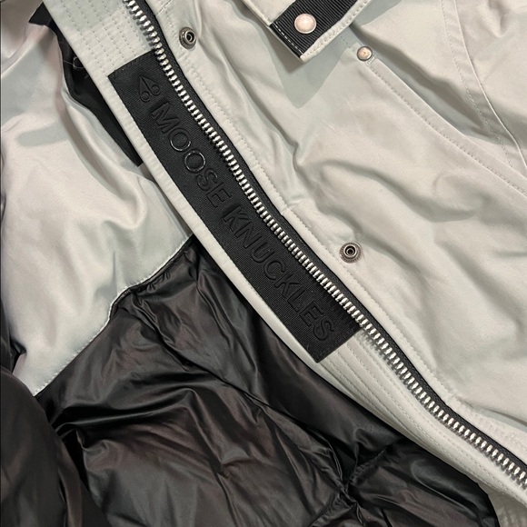 Moose Knuckles Women's Light Gray down Jacket - Picture 3 of 8